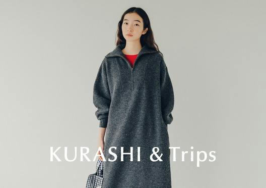 「冬の大人に」ウール素材のハーフジップニットワンピースの画像