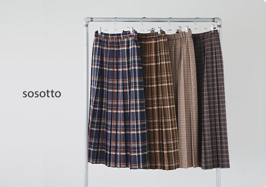 sosotto / ソソット / チェック柄プリーツスカートの画像