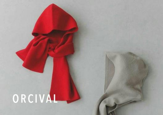 ORCIVAL / オーシバル / フード付きウールマフラーの画像