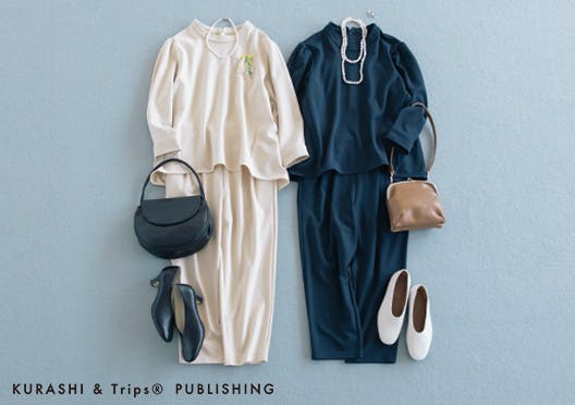「気軽に、きれい見え」ストレッチ素材の3wayセットアップの画像