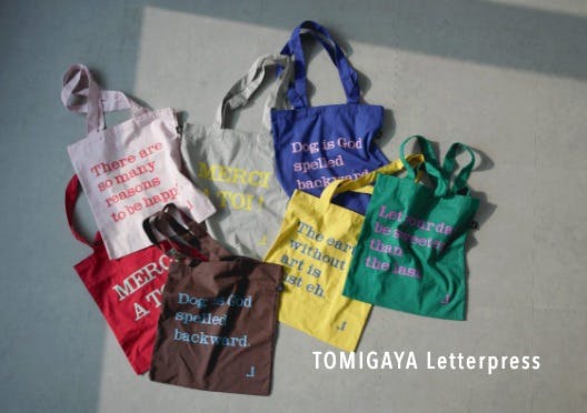 TOMIGAYA Letterpress / トートバッグの画像