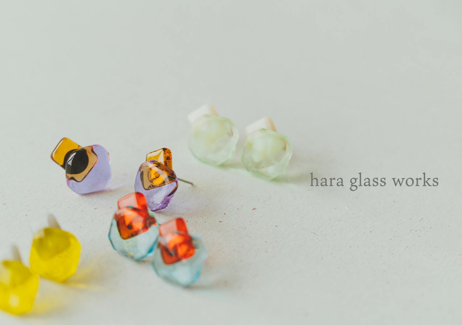hara glass works / ガラスのイヤーアクセサリーの画像