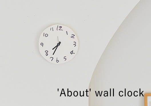 'About' wall clock / 壁掛け時計の画像