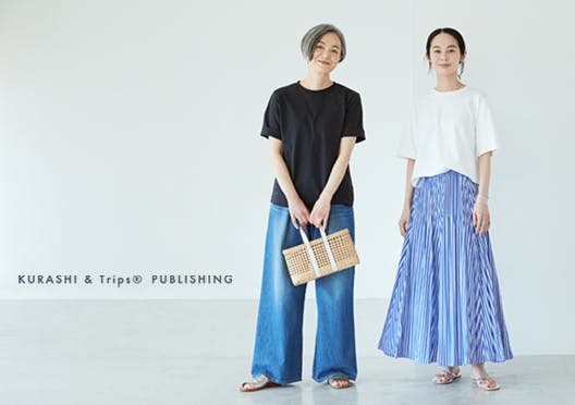 一枚で品よく決まるクルーネックTシャツの画像